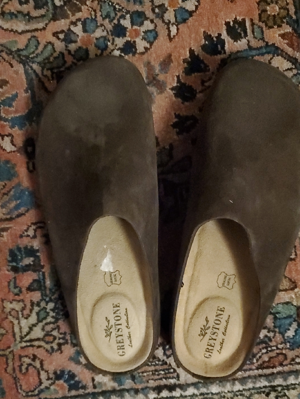 Brown Suede Slip-On Clog- Women U.S. 9